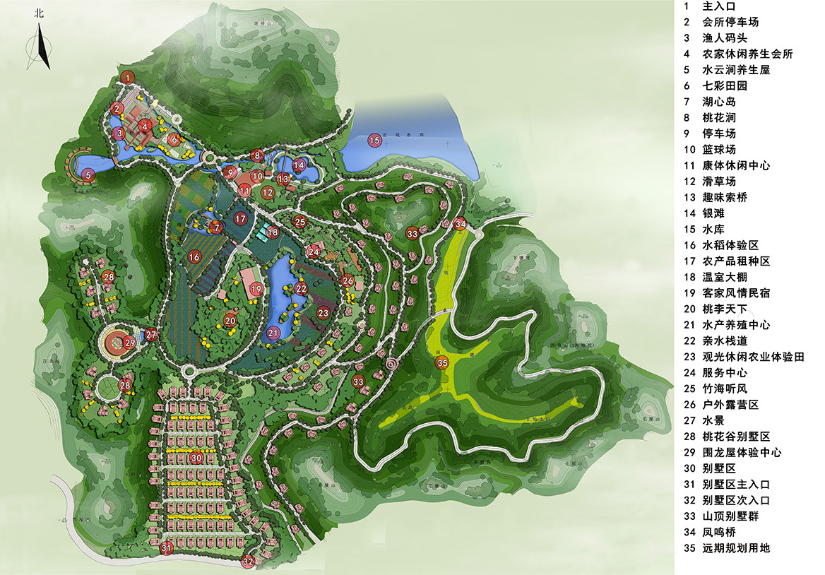 河源市天頤園觀光休閑農(nóng)業(yè)度假村總平面圖